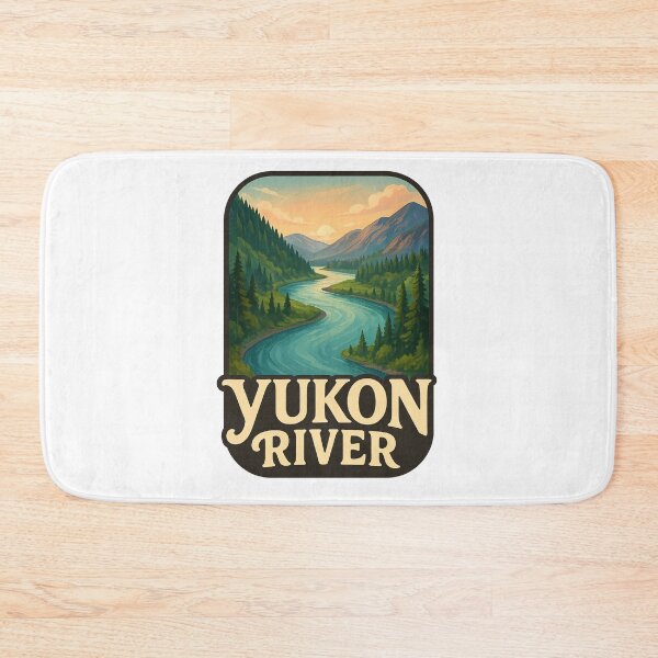 Item preview, Yukon River, Canada – Serene River Bend and Mountain Landscape designed and sold by Aryabek.