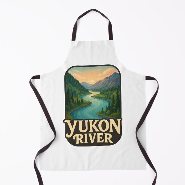 Item preview, Yukon River, Canada – Serene River Bend and Mountain Landscape designed and sold by Aryabek.
