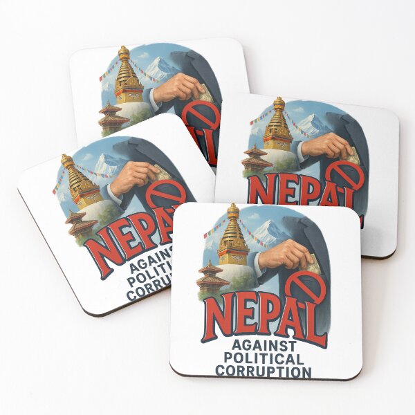 Item preview,  Nepal Against Political Corruption – Stupa and Himalayan Protest Imagery designed and sold by Aryabek.