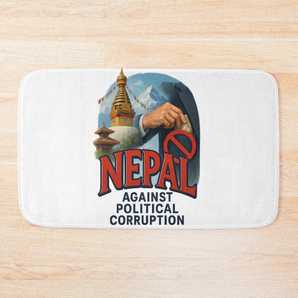 Item preview,  Nepal Against Political Corruption – Stupa and Himalayan Protest Imagery designed and sold by Aryabek.