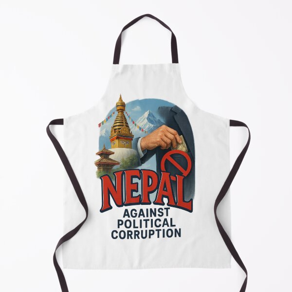 Item preview, Nepal Against Political Corruption – Stupa and Himalayan Protest Imagery designed and sold by Aryabek.