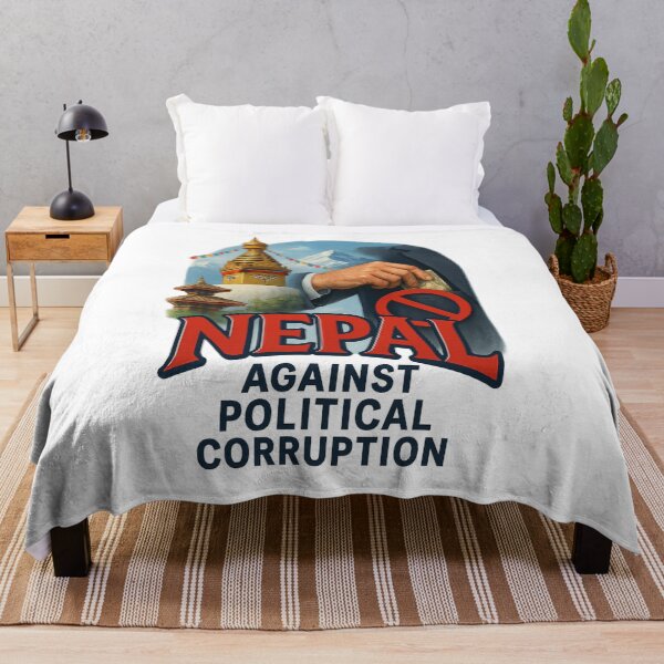 Item preview,  Nepal Against Political Corruption – Stupa and Himalayan Protest Imagery designed and sold by Aryabek.
