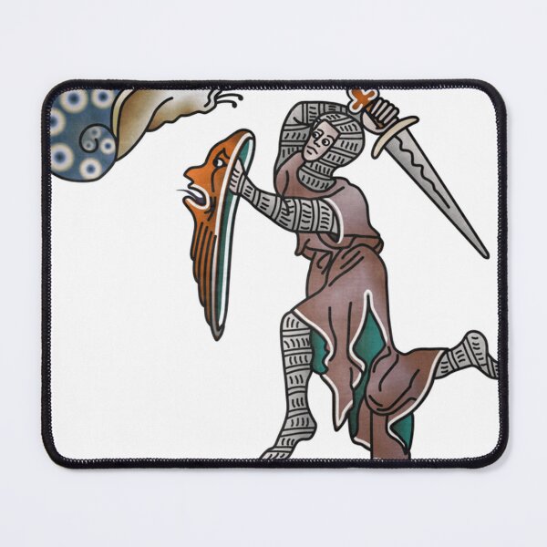Item preview, Marginalia Knight Vs Snail Medieval Meme designed and sold by Eulakman.