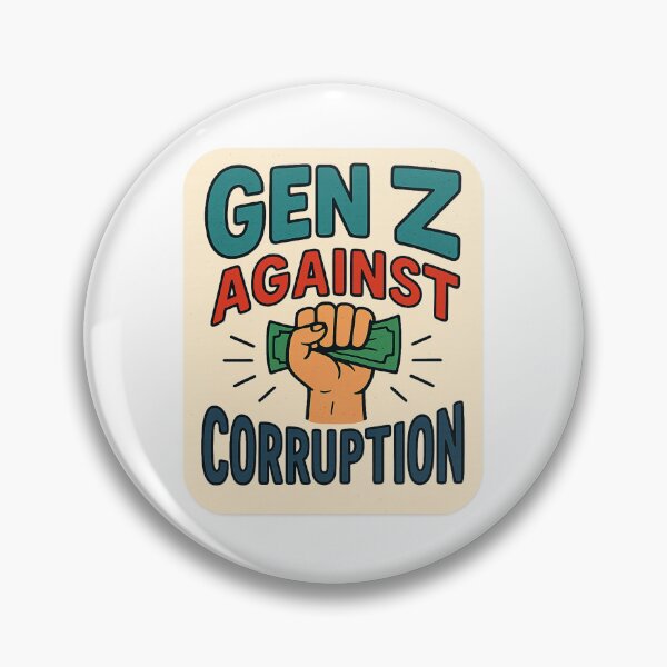 Item preview,  Gen Z Against Corruption – Raised Fist Protest with Bribery Symbol designed and sold by Aryabek.