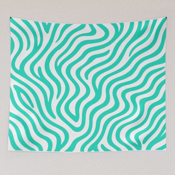 Item preview, Mint Green Wavy Zebra Stripes Transparent designed and sold by SassyArtistry.