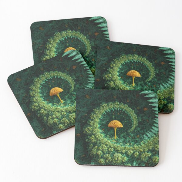 Item preview, Funghi and Fern Leaves Meditative Energy designed and sold by scicilysimonee.