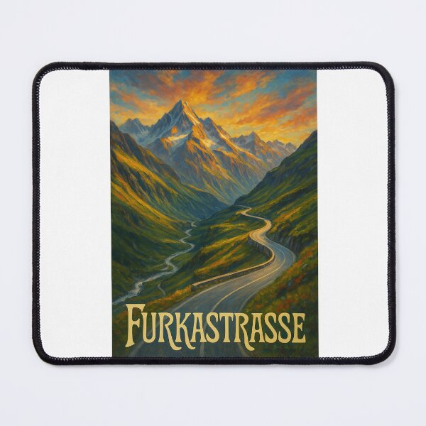 Item preview, Furkastrasse, Switzerland – Sunset Over Alpine Pass and Winding Road designed and sold by Aryabek.