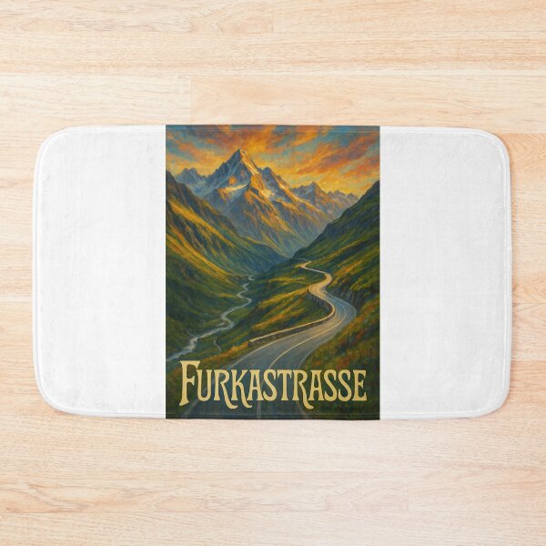 Item preview,  Furkastrasse, Switzerland – Sunset Over Alpine Pass and Winding Road designed and sold by Aryabek.