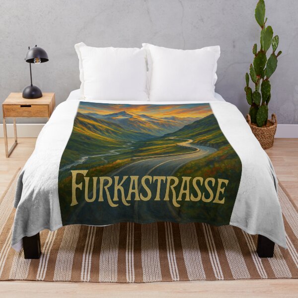 Item preview,  Furkastrasse, Switzerland – Sunset Over Alpine Pass and Winding Road designed and sold by Aryabek.
