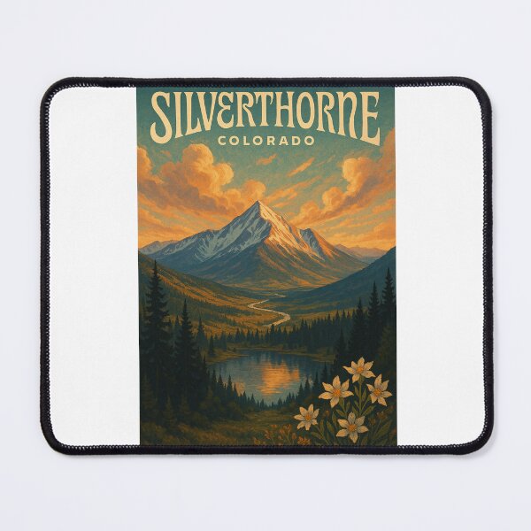 Item preview, Silverthorne, Colorado – Mountain Sunset with Alpine Lake and Wildflowers designed and sold by Aryabek.