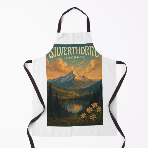 Item preview, Silverthorne, Colorado – Mountain Sunset with Alpine Lake and Wildflowers designed and sold by Aryabek.