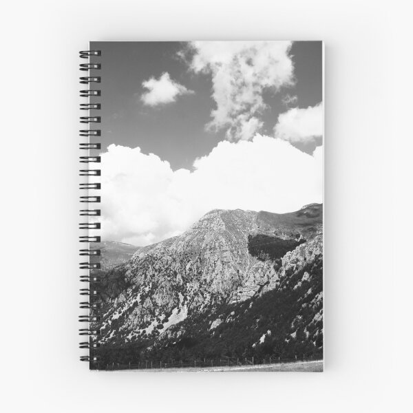 Item preview, View from Frontignano di Ussita with clouds, peaks, vegetation, wires designed and sold by Kristina Drozd.