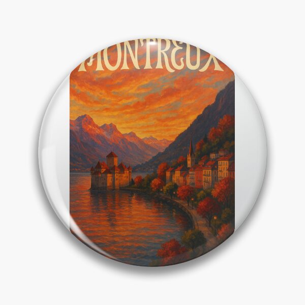 Item preview,  Montreux, Switzerland – Château de Chillon and Lake Geneva at Sunset designed and sold by Aryabek.