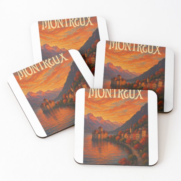 Item preview,  Montreux, Switzerland – Château de Chillon and Lake Geneva at Sunset designed and sold by Aryabek.