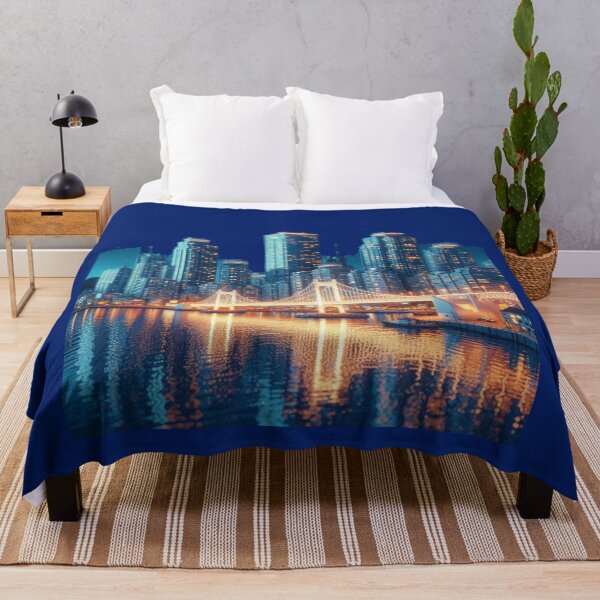 Item preview,   Busan Haeundae Skyline with North Harbor Bridge 3D Cute Sketch,   designed and sold by PaintMeWorld.