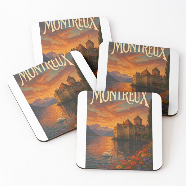 Item preview,  Montreux, Switzerland – Chillon Castle and Swan on Lake Geneva designed and sold by Aryabek.