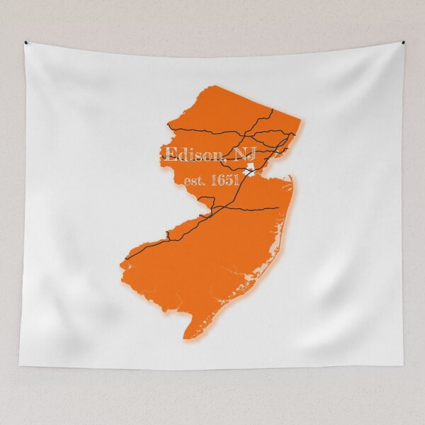 Item preview, Edison, NJ [Orange] designed and sold by PhilbonianDezin.