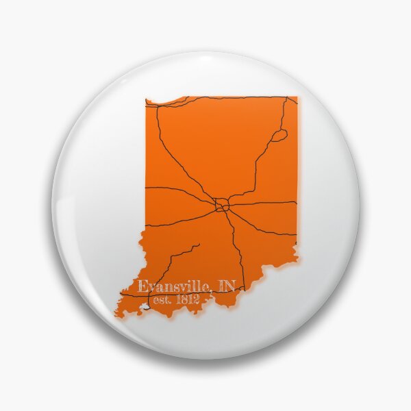 Item preview, Evansville, IN [Orange] designed and sold by PhilbonianDezin.