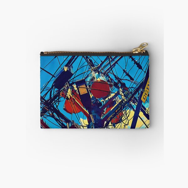 Item preview, Urban Power Lines Art - Industrial City Landscape Design designed and sold by noolook.