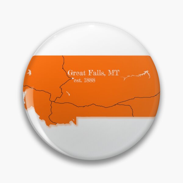 Artikelvorschau, Great Falls, MT [Orange] entworfen und verkauft von PhilbonianDezin.
