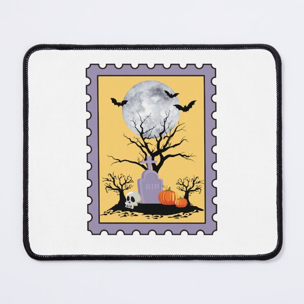 Item preview, Cemetery Halloween Stamp designed and sold by Got2BSnazzy.