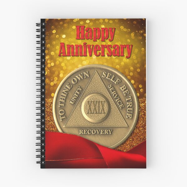 Item preview, 29 Year Recovery Coin Glitter Happy Anniversary designed and sold by ApexDesigners.