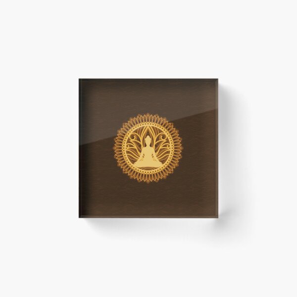 Aperçu de l'œuvre Mandala Fleur de Lotus Bouddha en Cuivre Doré créée et vendue par TackyTime.