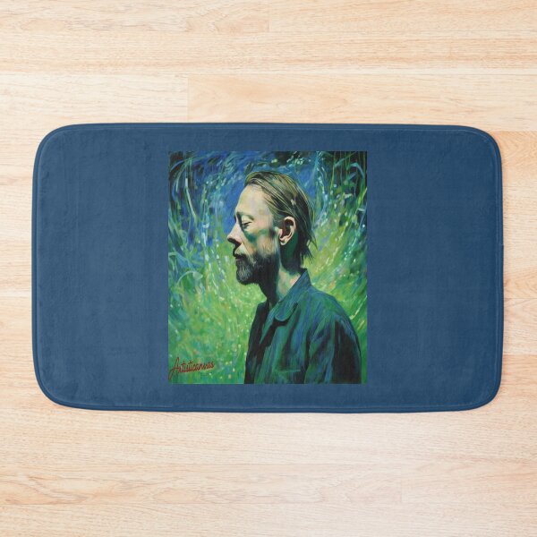 Item preview, "Thom Yorke: Ethereal Performance in Blue and Green Lights" designed and sold by Artisticanvas.