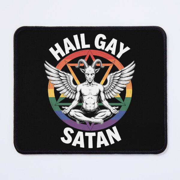 Item preview, Funny Gay Satan LGBT Goth Gay Pride designed and sold by CookWorldLaughs.