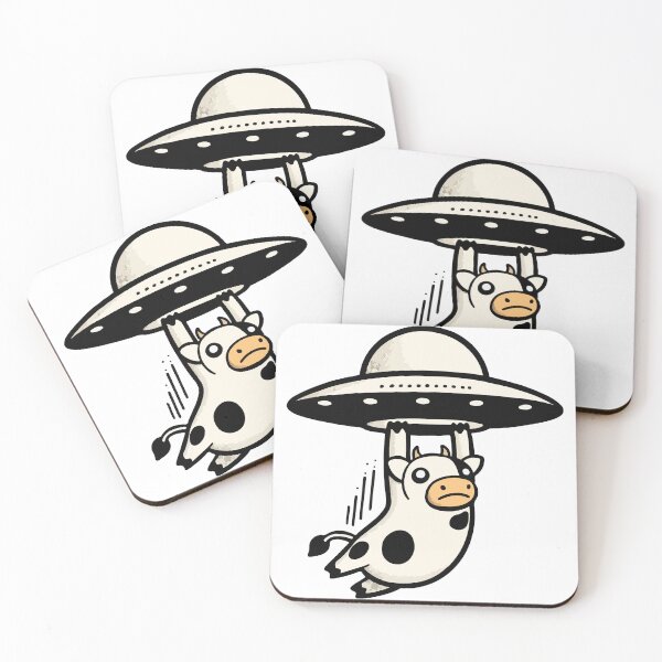 Item preview, Cow Abducted by UFO in Fun Style designed and sold by Yokai-Infinity.