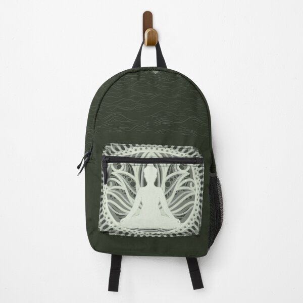 Item preview, Green Gray White Buddha Lotus Flower Mandala designed and sold by TackyTime.