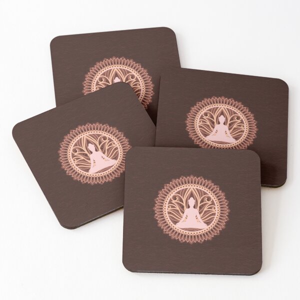 Item preview, Pink Burgundy Buddha Lotus Flower Mandala  designed and sold by TackyTime.