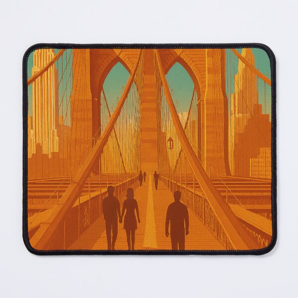 Item preview, RETRO New York City Brooklyn Bridge WPA Style Poster designed and sold by StuckOn-Detroit.