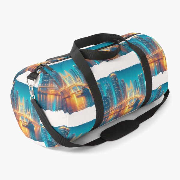 Item preview,  Busan Haeundae Skyline with North Harbor Bridge 3D Cute Sketch,   designed and sold by PaintMeWorld.