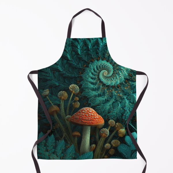 Item preview, Funghi and Fern Leaves Mystical Nature designed and sold by scicilysimonee.
