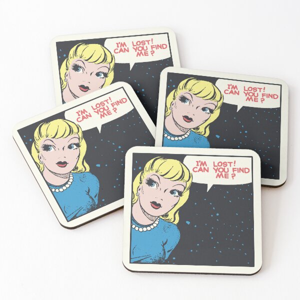 Item preview, I’m Lost • Can You Fnd Me? • Retro Blonde Pop Art Comic Graphic designed and sold by wmxdesign.