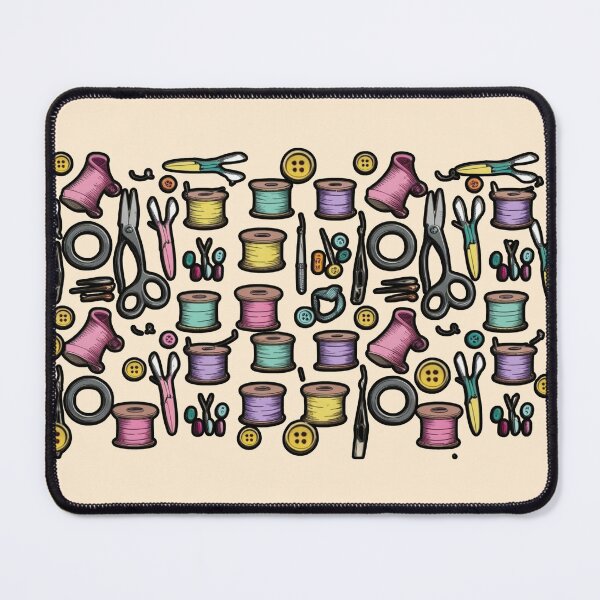 Item preview, Colorful Sewing Tools Seamless Pattern designed and sold by digitaldemart.
