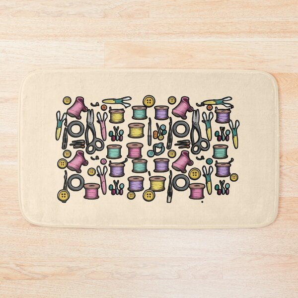 Item preview, Colorful Sewing Tools Seamless Pattern designed and sold by digitaldemart.