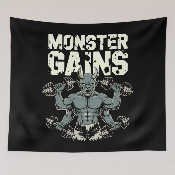 Item preview, Gym Monster Gains Horror Workout Design designed and sold by Eh Plus Designs.