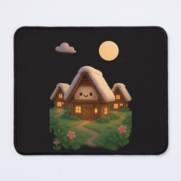 Item preview, Cute Snowy Gassho-Zukuri Thatched Roof Cottages | Kawaii Japanese Cottagecore Art designed and sold by Moons Studio.