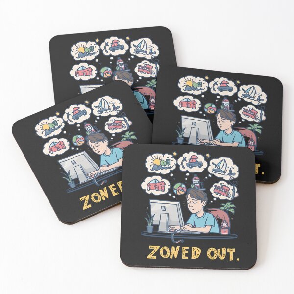 Item preview, Zoned out remote worker humor designed and sold by Printessive Designs.