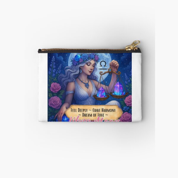 Item preview, Libra Moon Zodiac Goddess – Astrology Crystal Scales Art designed and sold by Kjahli.