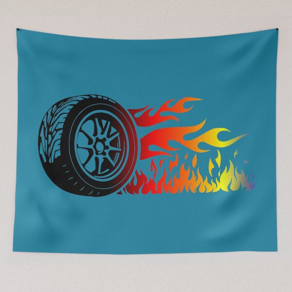 Item preview, WHEEL ON FIRE (#1883A3) designed and sold by Marlon Oseguera.