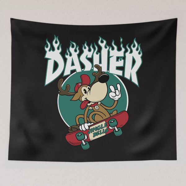Item preview,  Dasher Skateboarding Reindeer Funny Xmas Cartoon designed and sold by ElizabethKelle5.