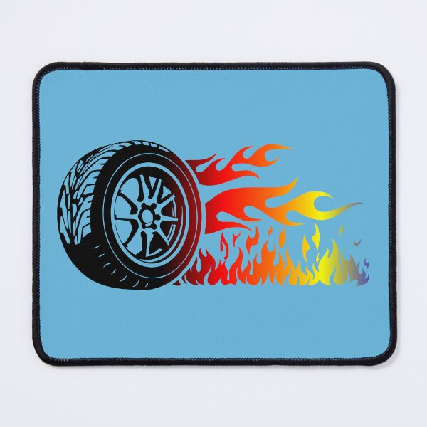 Item preview, WHEEL ON FIRE (#65B7DD) designed and sold by Marlon Oseguera.