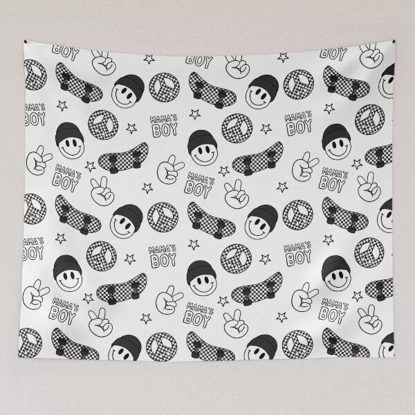 Item preview, Mamas boy pattern designed and sold by Retro Street Studios.