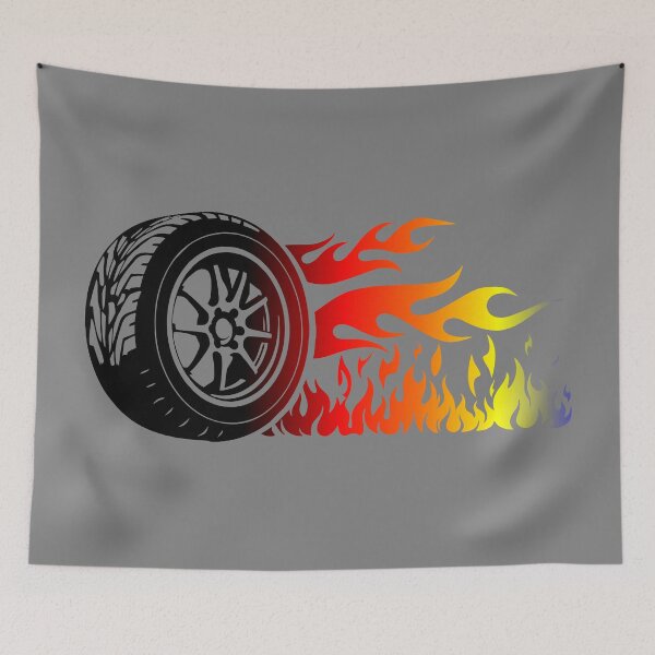 Item preview, WHEEL ON FIRE (#808080) designed and sold by Marlon Oseguera.