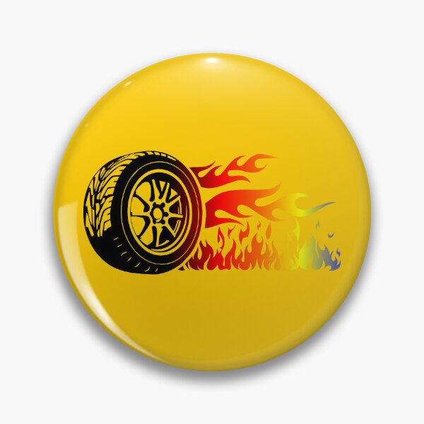 Item preview, WHEEL ON FIRE (#FFCC00) designed and sold by Marlon Oseguera.