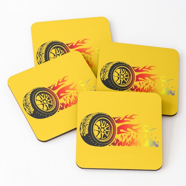Item preview, WHEEL ON FIRE (#FFCC00) designed and sold by Marlon Oseguera.