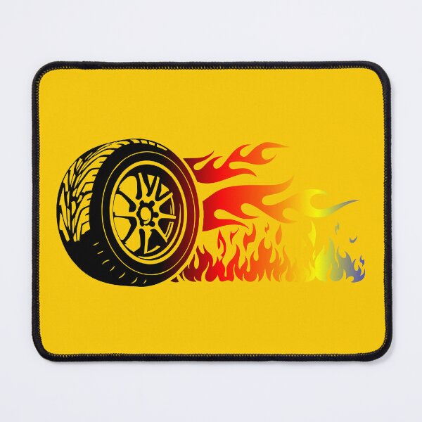 Item preview, WHEEL ON FIRE (#FFCC00) designed and sold by Marlon Oseguera.